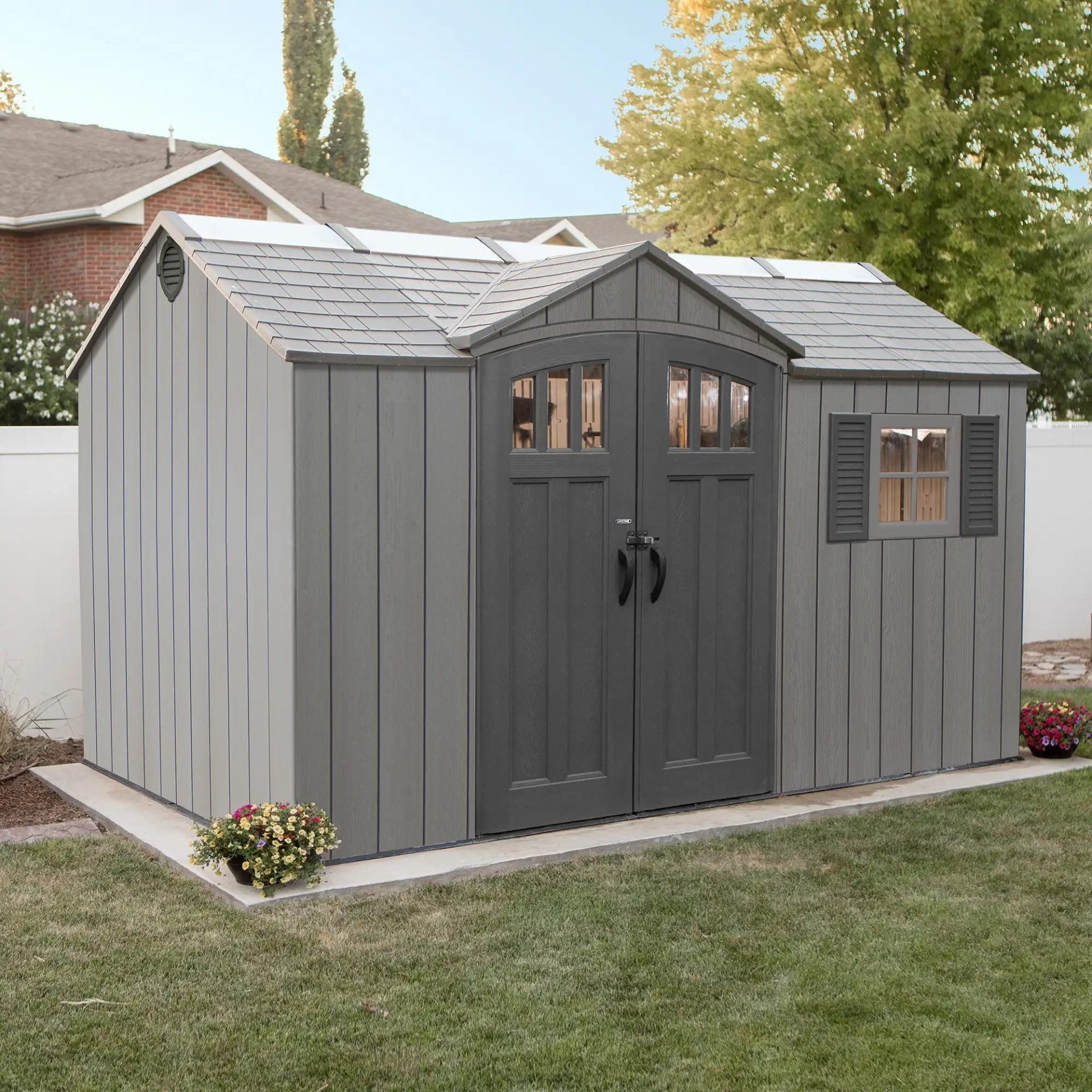 Lifetime 12.5 ft. x 8 ft. Outdoor Storage Shed 60454 - Image 9