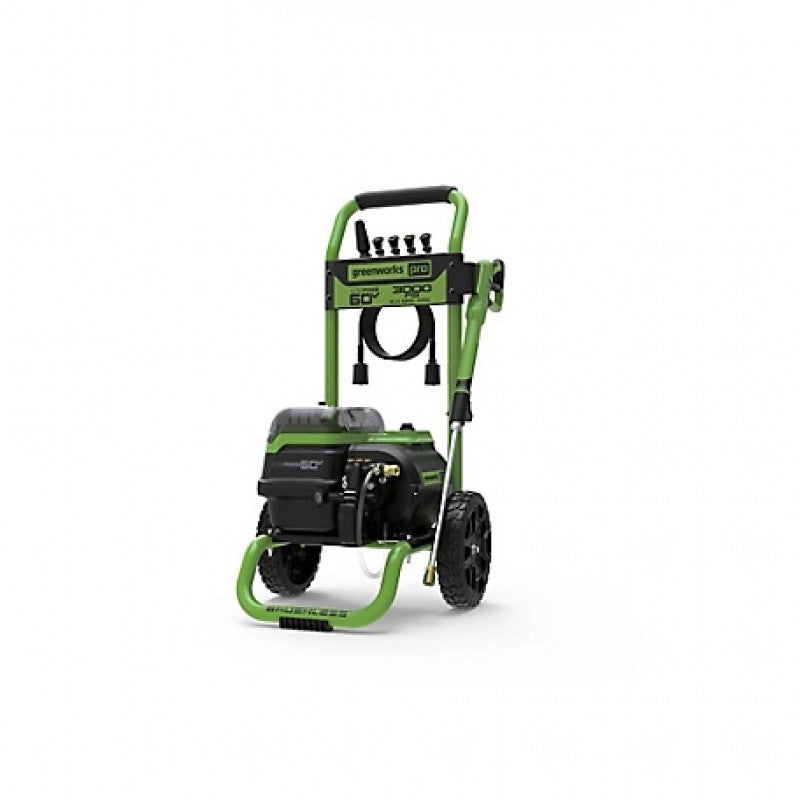 Greenworks 60V 3000 PSI 2.0 GPM Cold Water Cordless Electric Pressure Washer (2) 5.0 Ah Battery and Charger