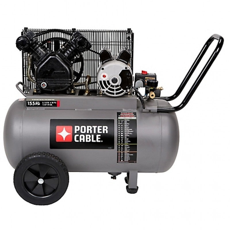 PORTER-CABLE 20 gal. Portable Belt Drive Air Compressor, Horizontal