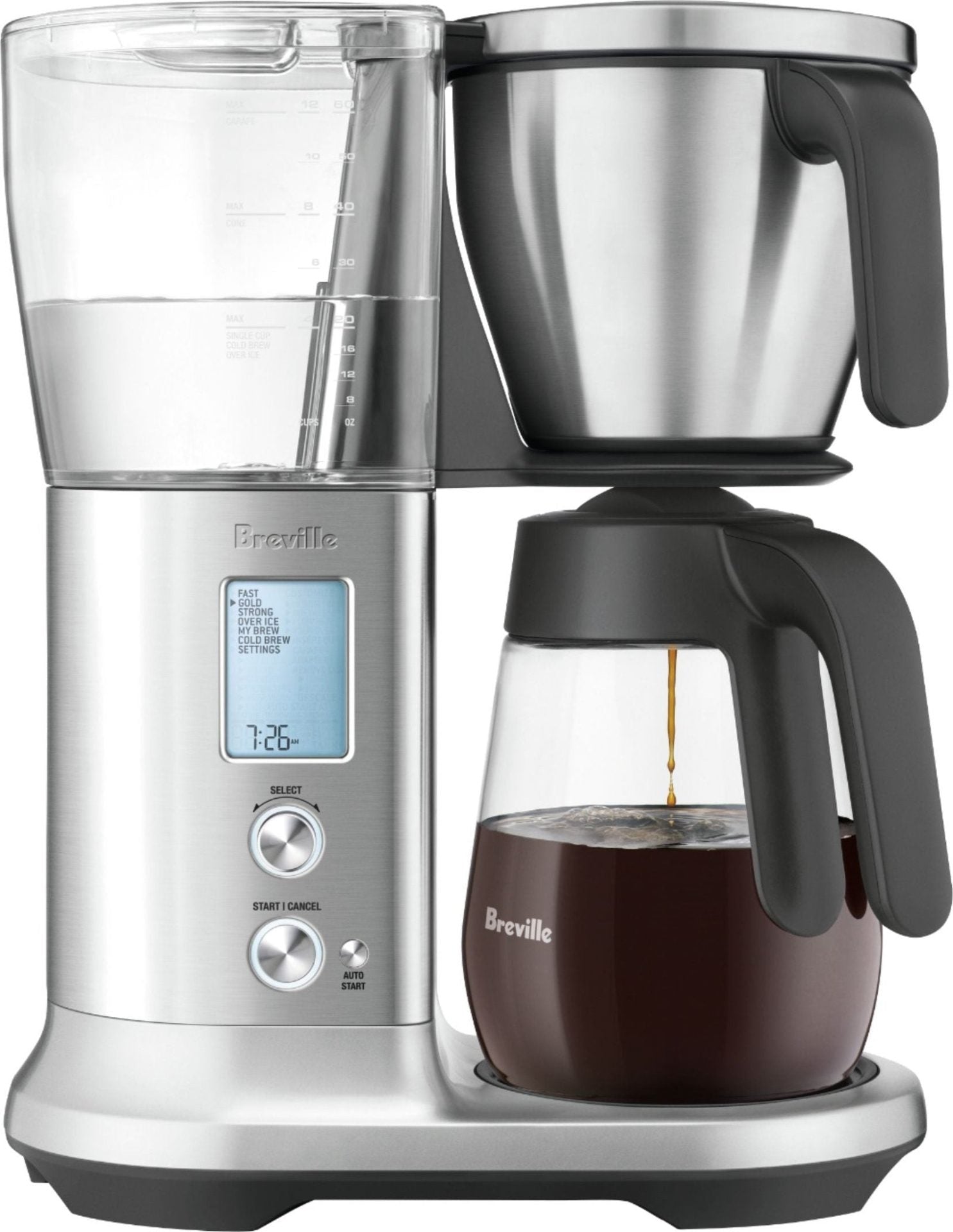 Breville – the Precision Brewer Glass 12-Cup Coffee Maker – Brushed Stainless Steel