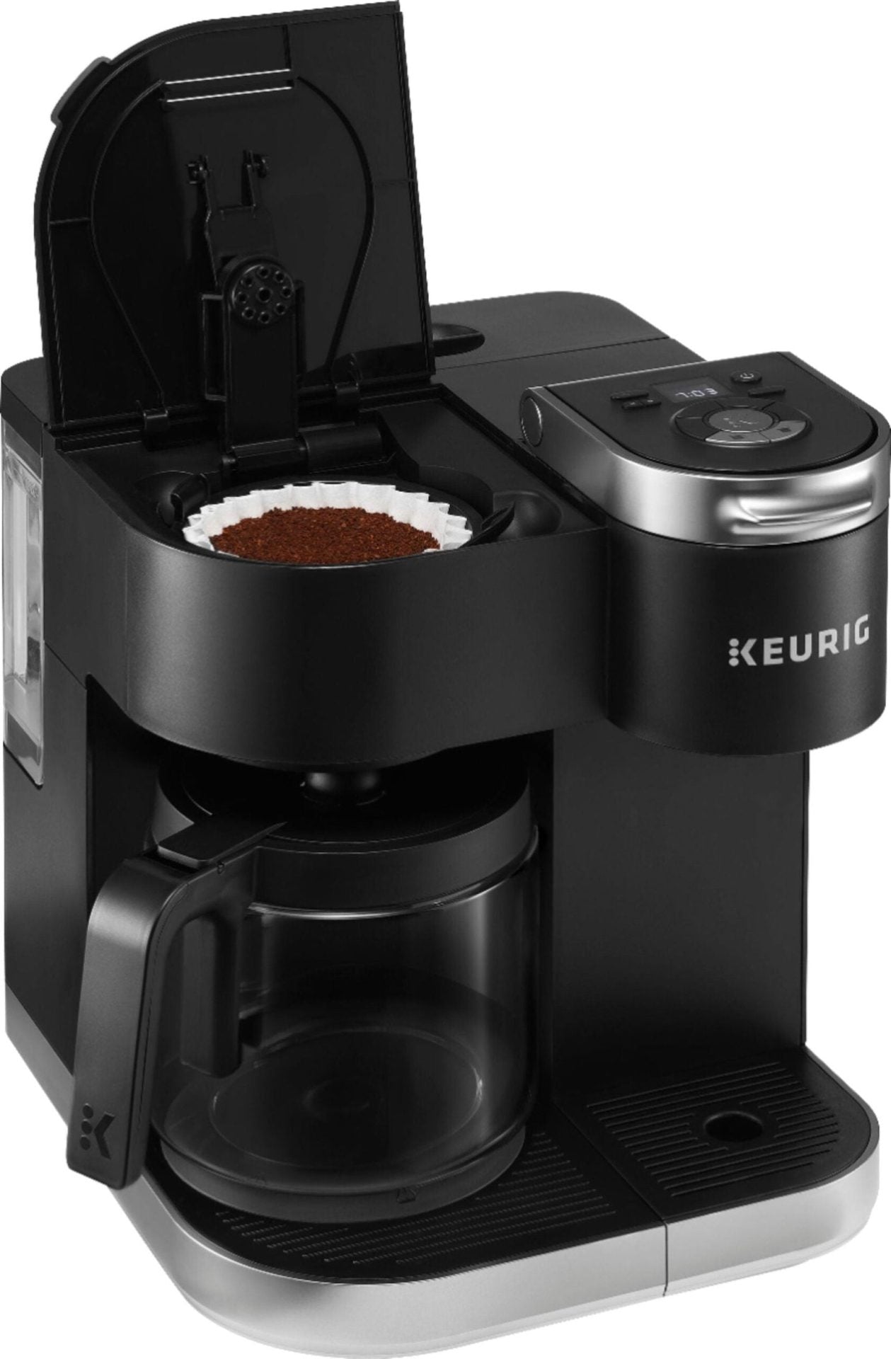 Keurig K Duo 12 Cup Coffee Maker and Single Serve K Cup Brewer Black