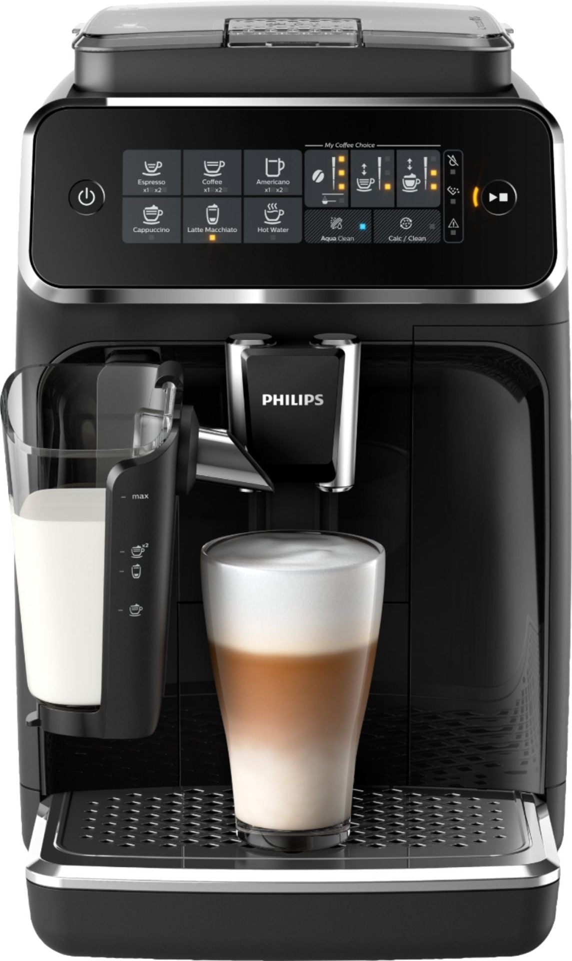 Philips 3200 Series Fully Automatic Espresso Machine with LatteGo  – Black