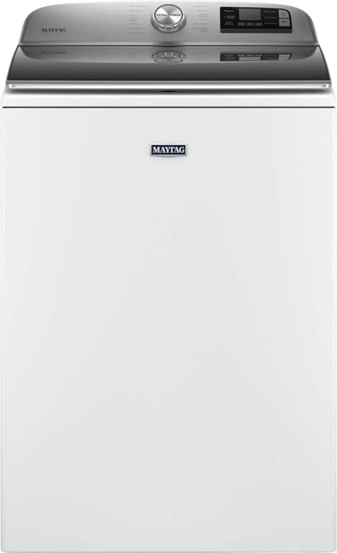 Maytag – 5.2 Cu. Ft. High Efficiency Smart Top Load Washer with Extra Power Button – White
