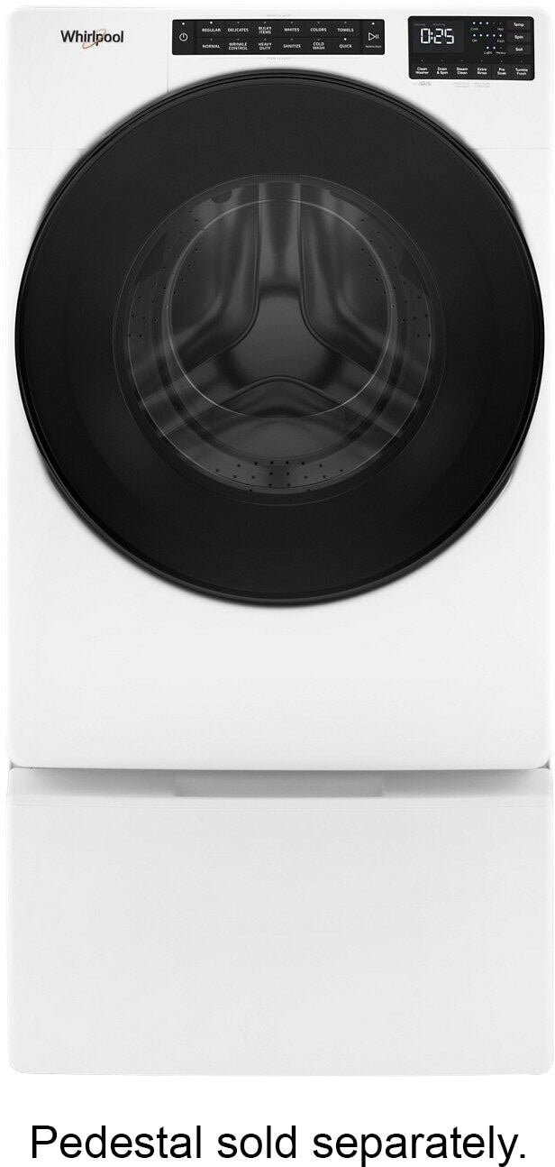 Whirlpool – 4.5 Cu. Ft. High-Efficiency Stackable Front Load Washer with Steam and Quick Wash Cycle – White