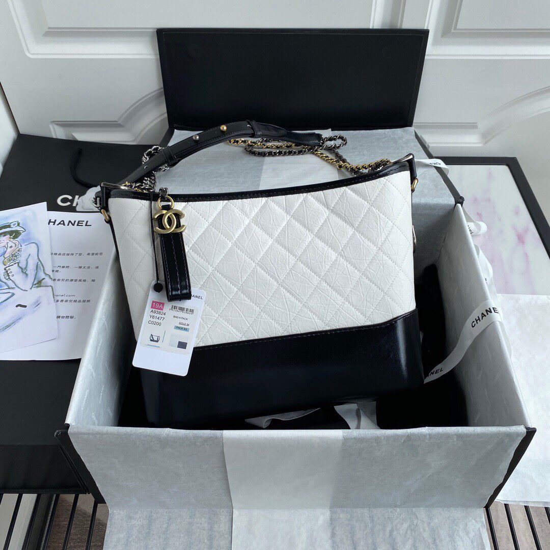 Chanel Gabrielle Hobo Bag Color 28 cm Black & White