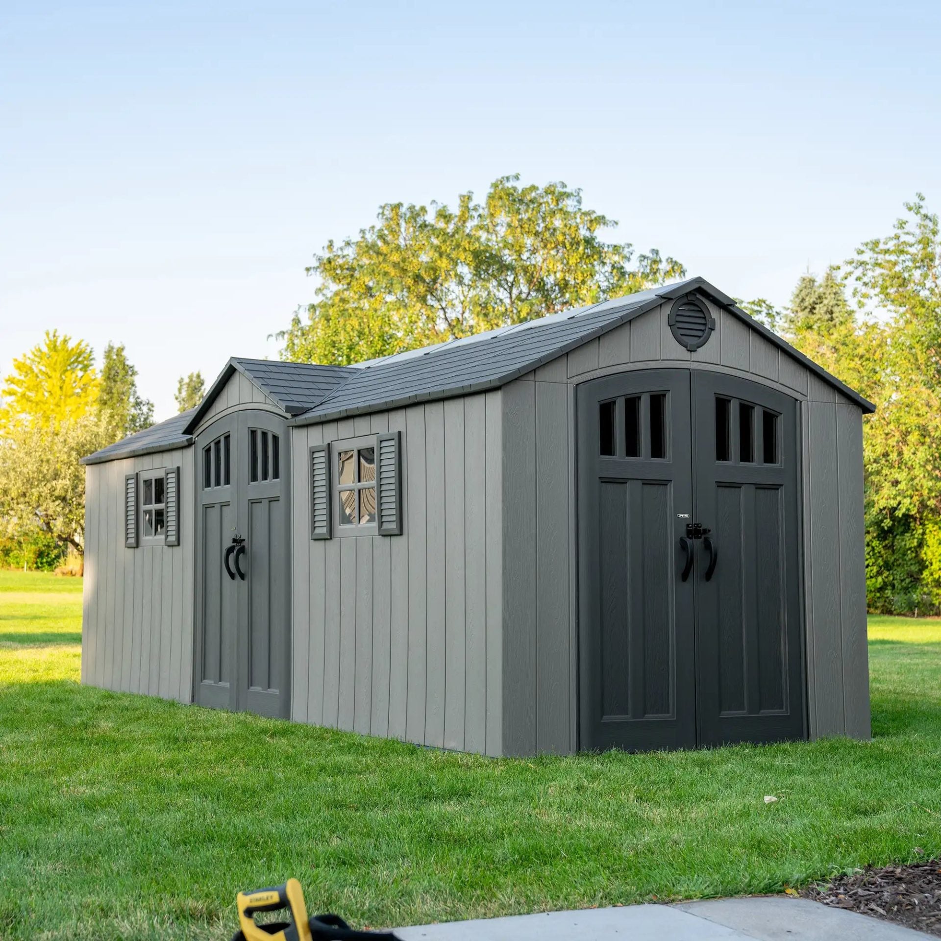 Lifetime 20 x 8 Foot Outdoor Storage Shed 60456