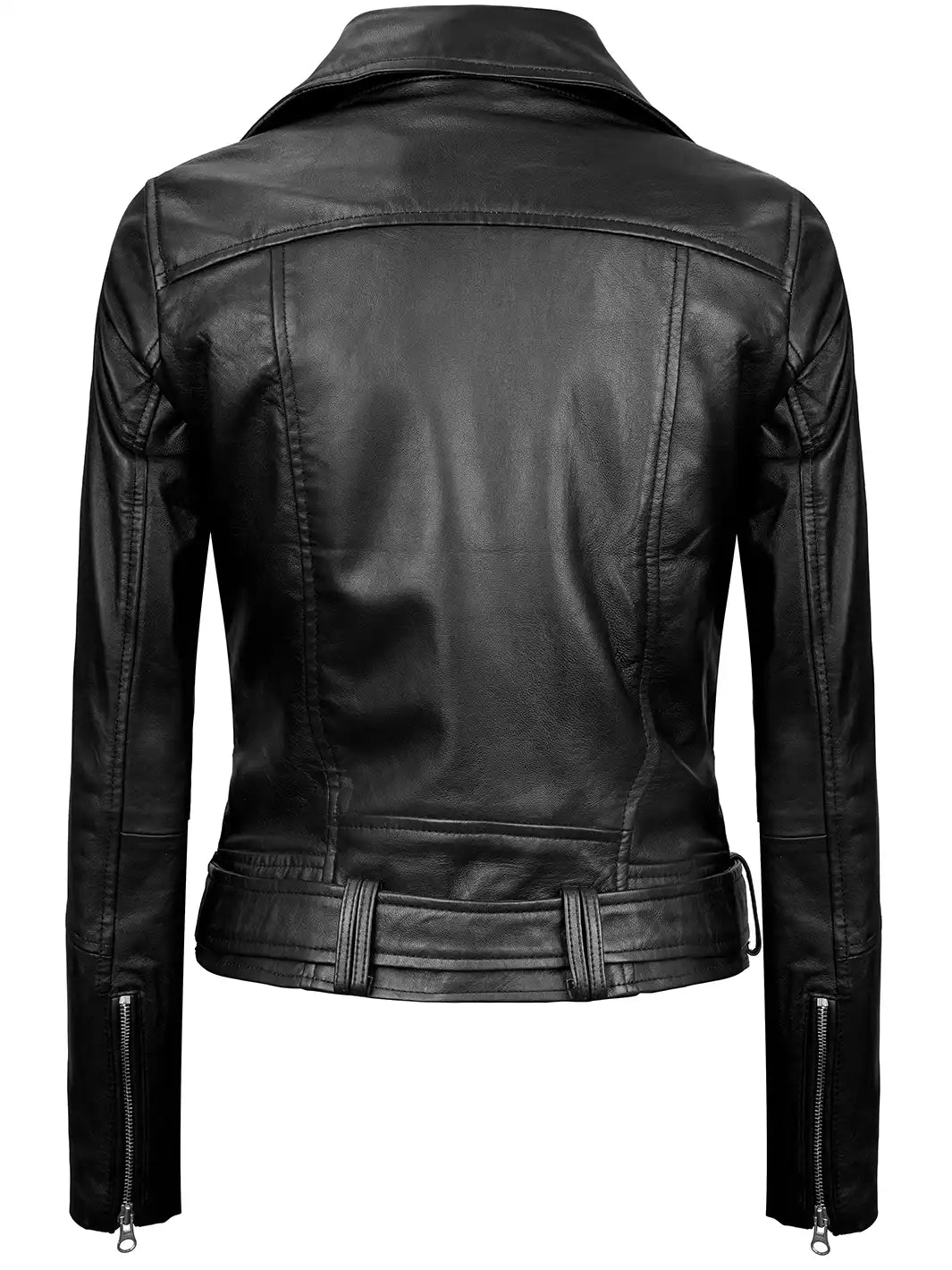 Aldo Womens Asymmetrical Black Leather Jacket - Image 2
