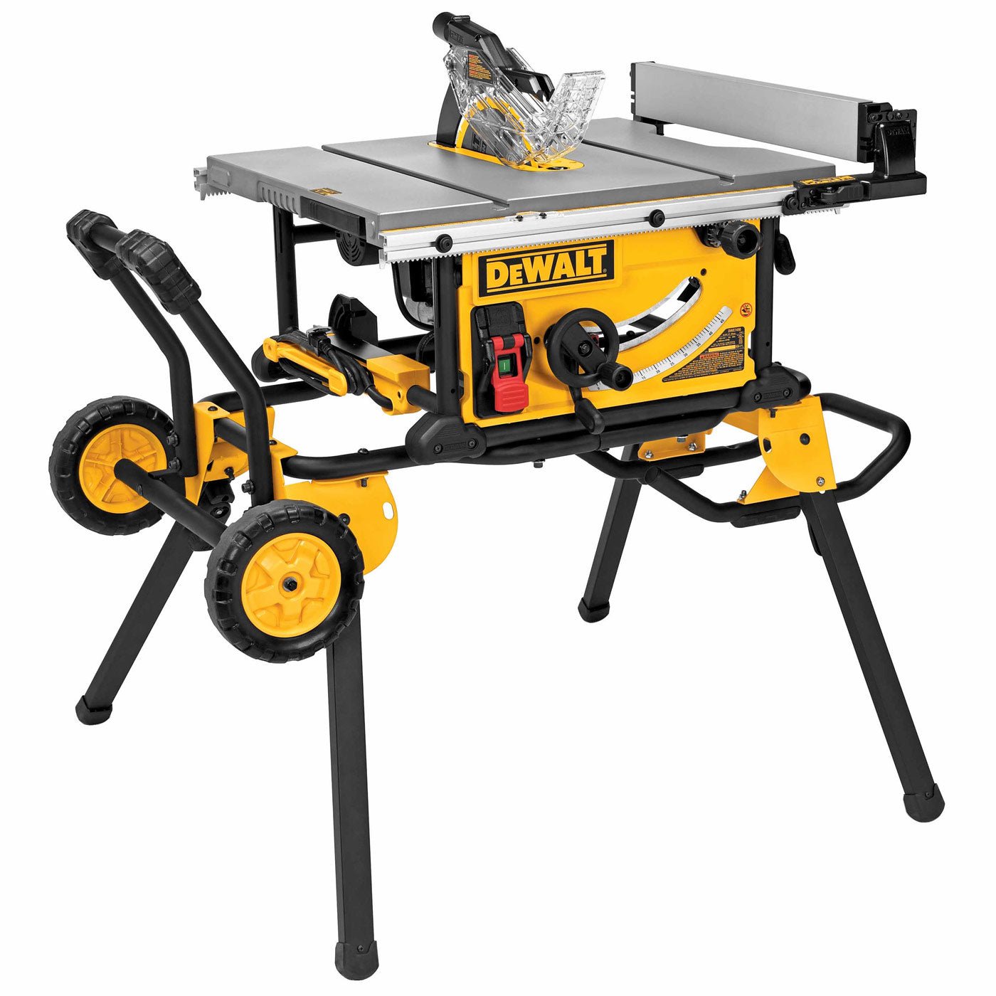 DeWalt DWE7491RS 10″ Jobsite Table Saw 32 – 1/2″ (82.5cm) Rip Capacity, and a Rolling Stand