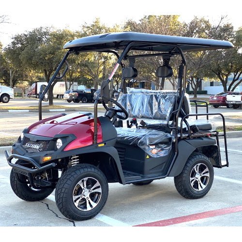 Gas Golf Cart UTV Hybrid Linhai Big Hammer 200 GVX Side by Side UTV With Custom Rims/Tires & Extended Version – With Extended Roof