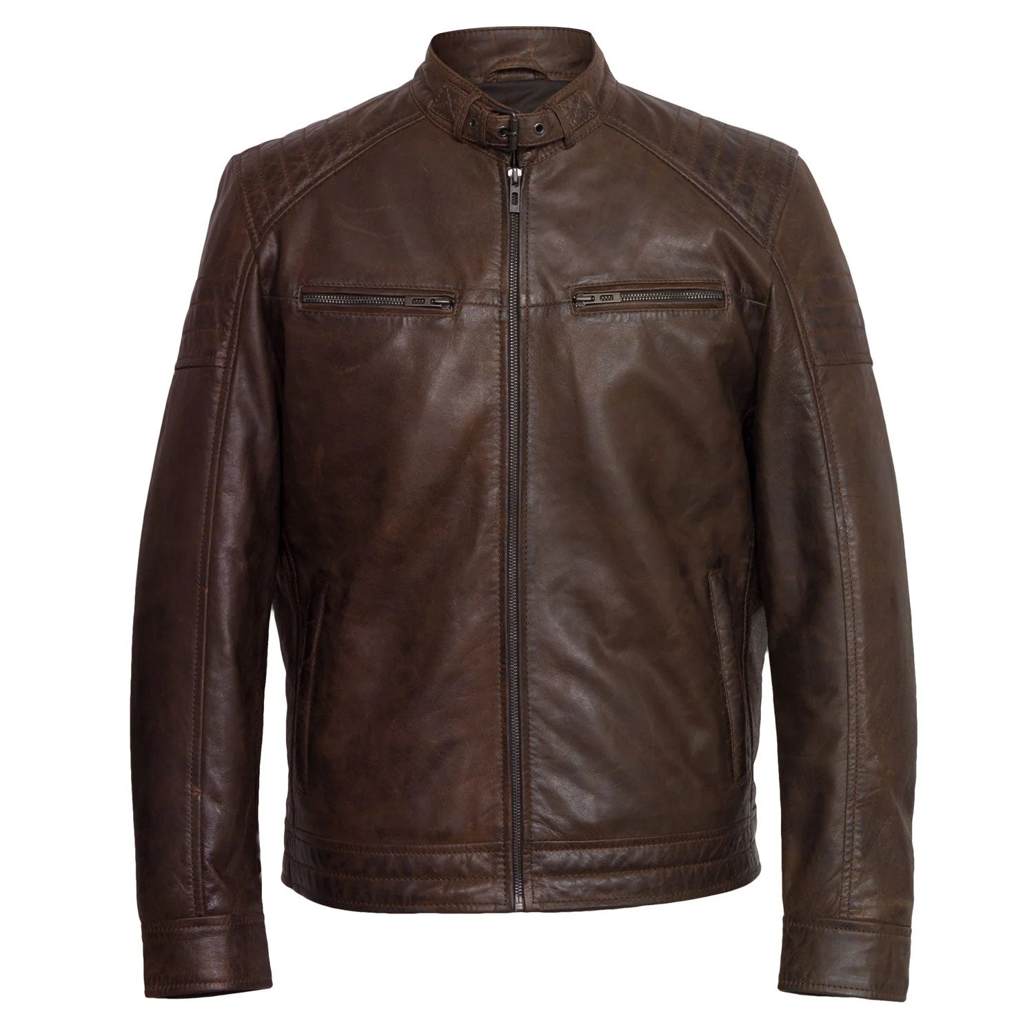 Budd: Men's Brown Leather Jacket