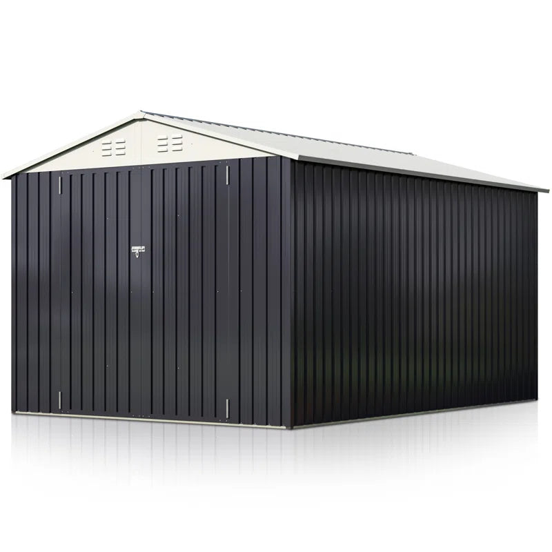 Lockable Doors 8 ft. W x 12 ft. D Metal Tool Shed