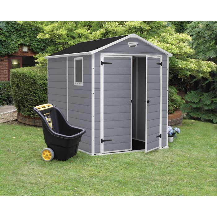 Manor 6 x 8 FT Vertical Storage Shed Made Of Extremely Durable Resin with Ventilation - Image 4