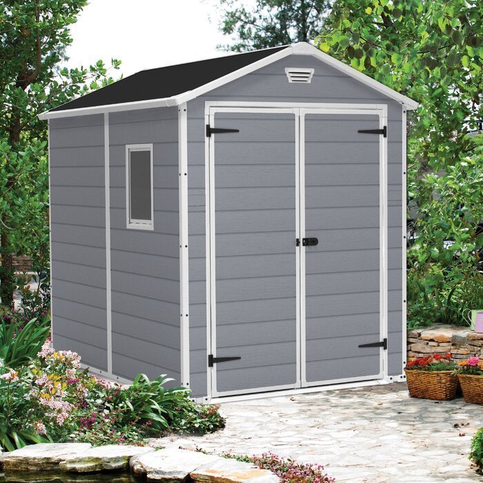 Manor 6 x 8 FT Vertical Storage Shed Made Of Extremely Durable Resin with Ventilation - Image 6