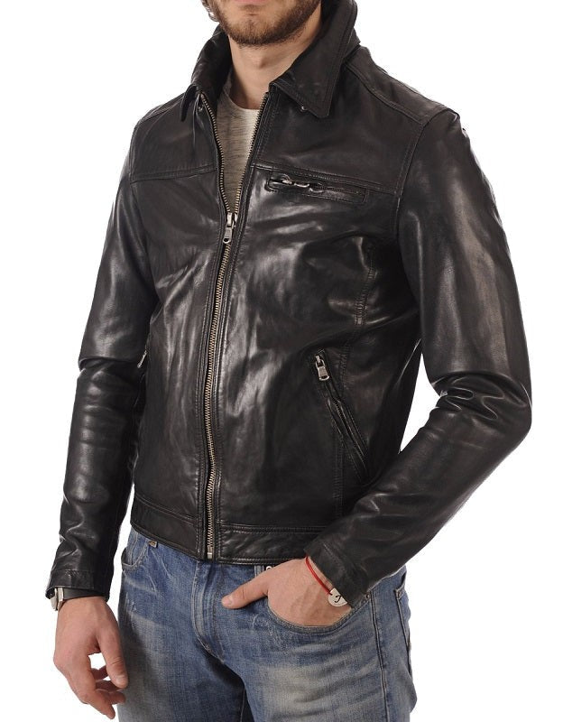 Black Leather Jacket Confident Ride