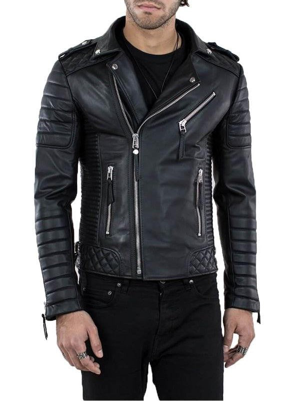 Real Lambskin Leather Moto Jacket: Embrace Urban Edge