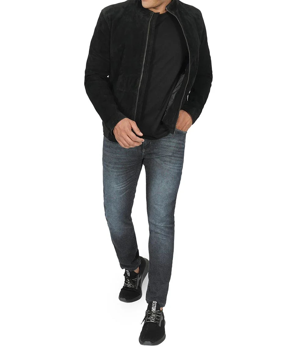 Bond Men's Black Casual Suede Jacket - Image 8
