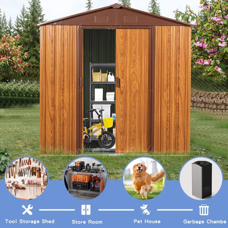 Metal 6 ft. W x 5 ft. D Storage Shed