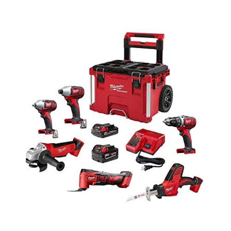 Milwaukee 2698-26PO M18 18-Volt Lithium-Ion Cordless Combo Tool Kit with 2 Batteries