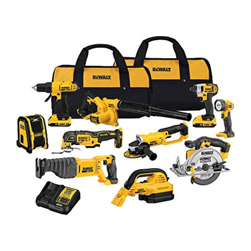 DEWALT 20V MAX Power Tool Combo Kit DCK1020D2 – 10-Tool Cordless Set with 2 Batter