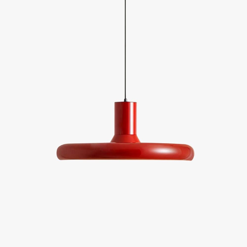 Red Frisbee Pendant Lamp