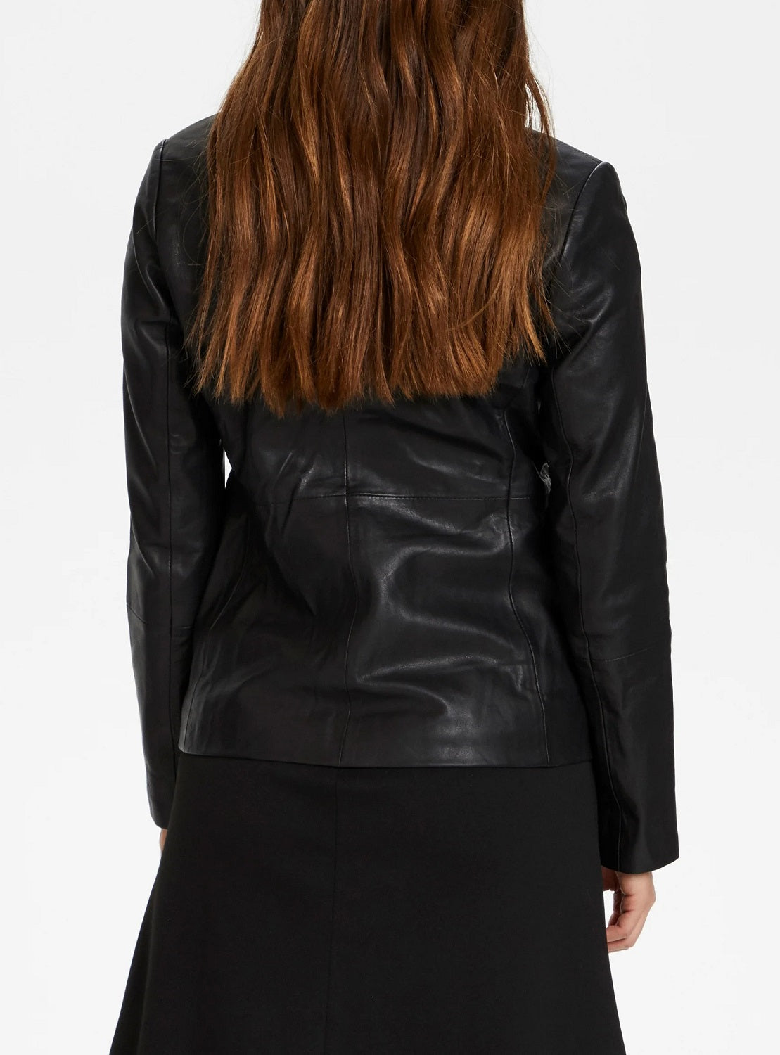 Rosette Black Leather Blazer - Image 3