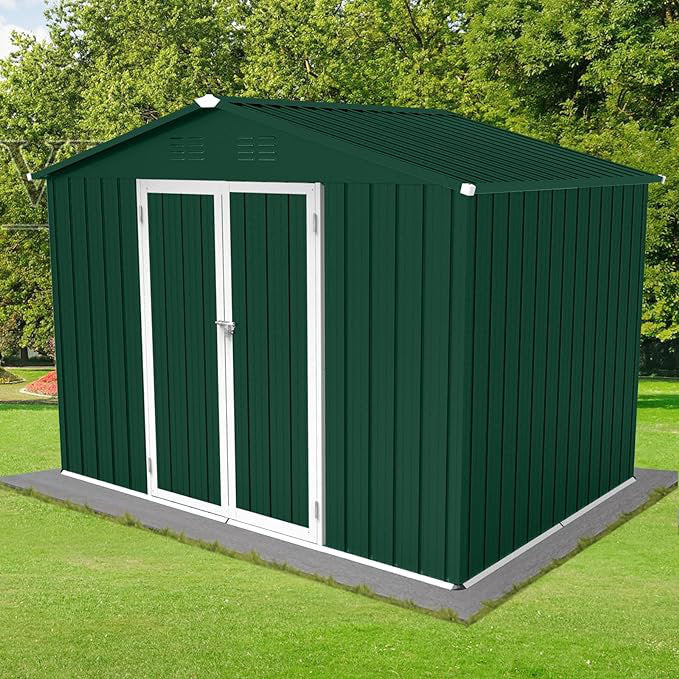 Shed, Sheds & Outdoor Storage With Latch, Shutter Vents, Tilted Roof, Lockable Door - Image 3