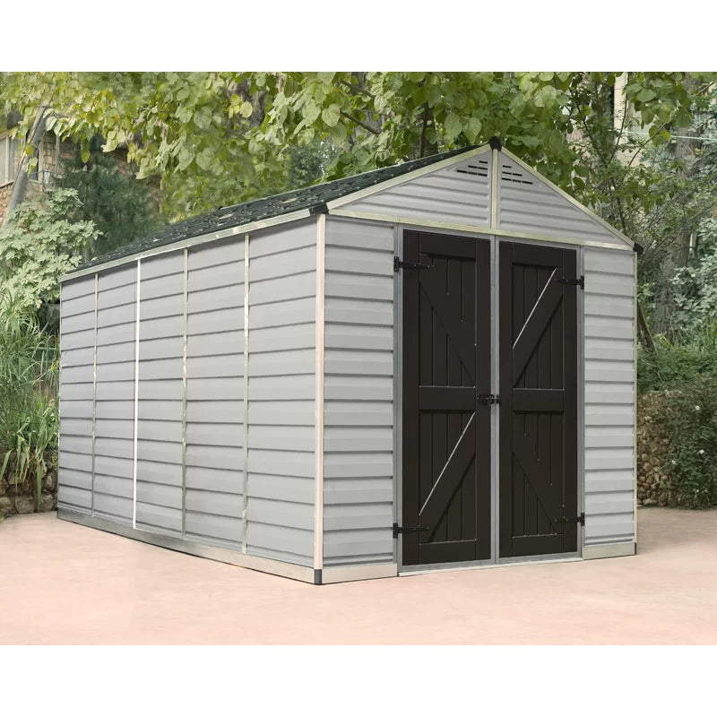 SkyLight 7 ft. 8 in. W x 12 ft. 4 in. D Plastic Storage Shed - Image 7