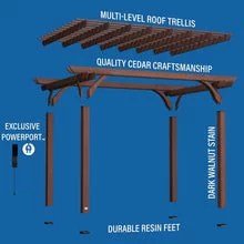 SOMERVILLE 14X10 PERGOLA – WALNUT STAIN - Image 4