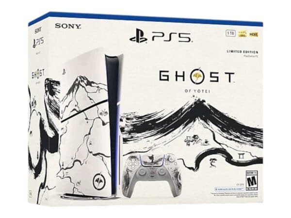 Sony PlayStation 5 PS5 Slim Ultra HD Ghost of Yotei Black Limited Edition Bundle (EU Plug) shoesocean