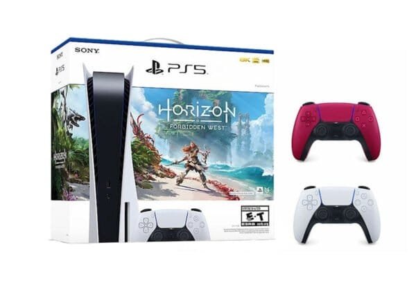 Sony Playstation 5 PS5 Horizon Forbidden West Blu-Ray Console with Extra DualSense Wireless Controller Bundle (US Plug) 1000032115/1000032000-3006393