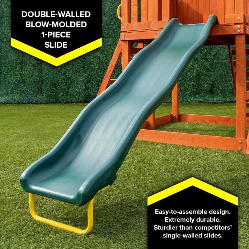 Sportspower Oak Grove Wooden Swing Set with Lifetime Warranty on 8′ Blow Molded Slide - Image 8