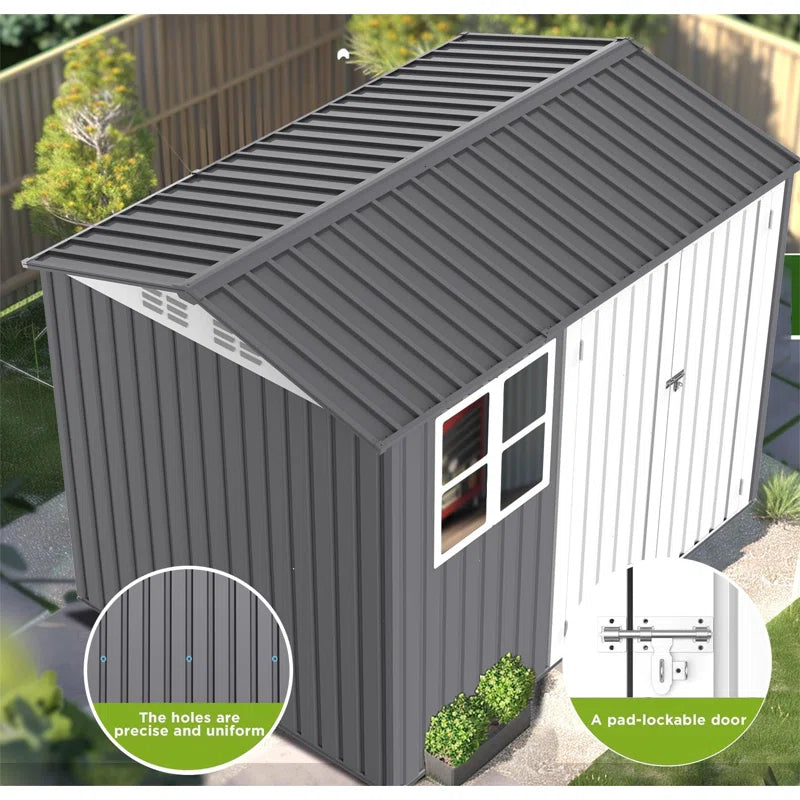 Storage Shed 6 X 8 FT Tool Sheds With Window - Image 7