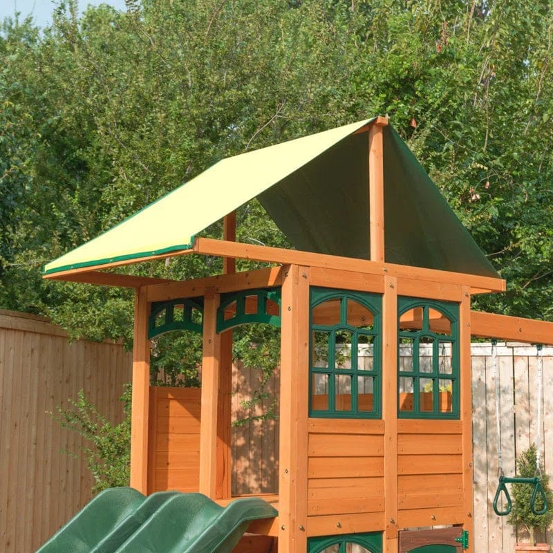 Sportspower Oak Grove Wooden Swing Set with Lifetime Warranty on 8′ Blow Molded Slide - Image 4