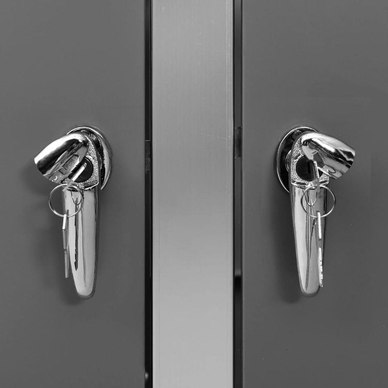 VidaXL Garbage Can Storage Wheelie Bin Trash Can Enclosure Stainless Steel - Image 11