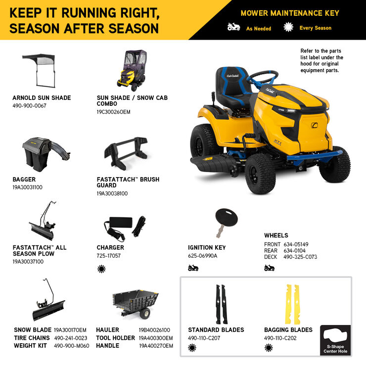 The Cub Cadet® Enduro Series XT1 LT42E 42-in. 56V MAX* Riding Lawn Mower