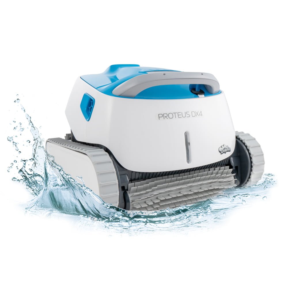 Dolphin Proteus DX4 Robotic Pool [VACUUM] Cleaner – Ideal for In Ground Swimming Pools up to 50 Feet – Powerful Suction to Pick up Small Debris
