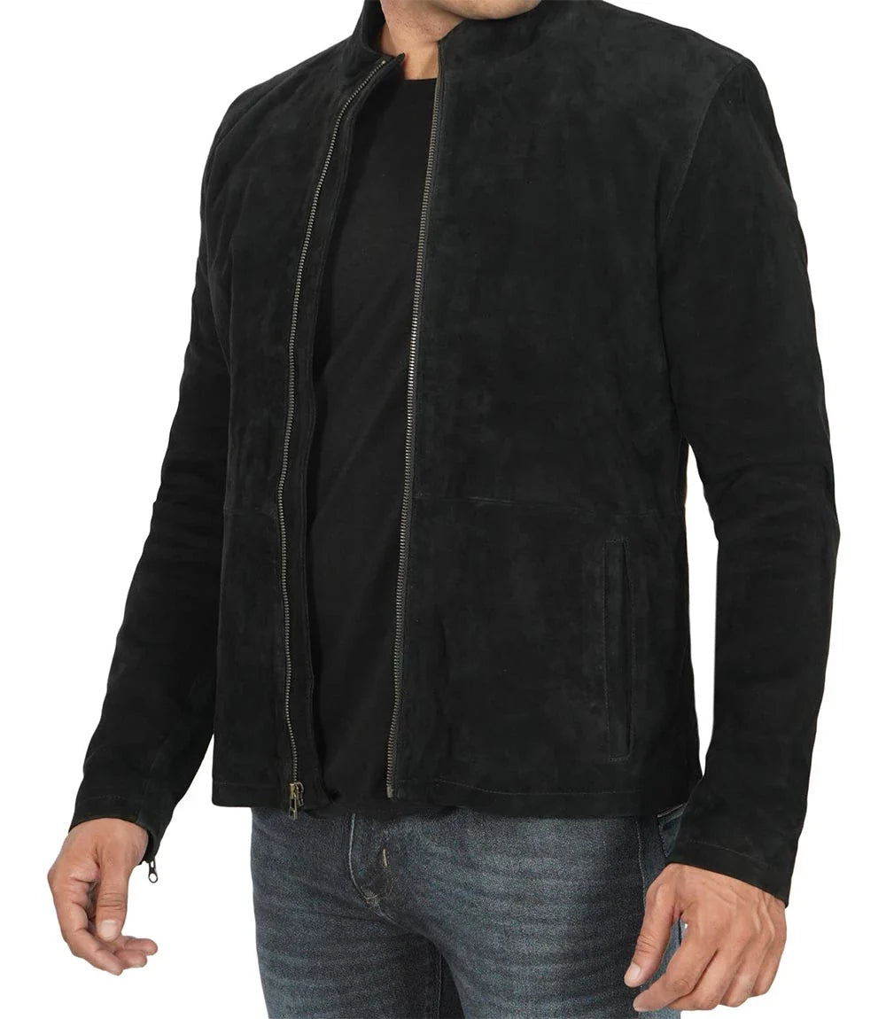 Bond Men's Black Casual Suede Jacket - Image 4