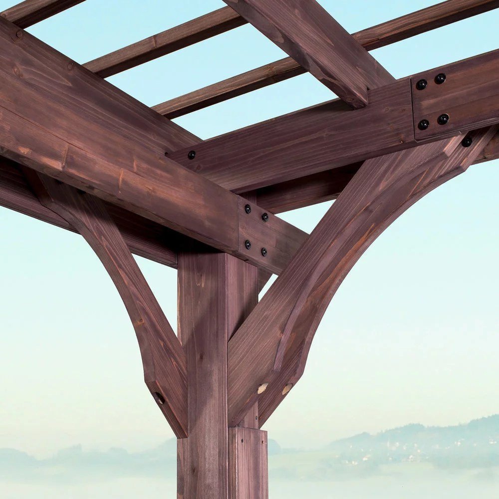 SOMERVILLE 14X10 PERGOLA – WALNUT STAIN - Image 6