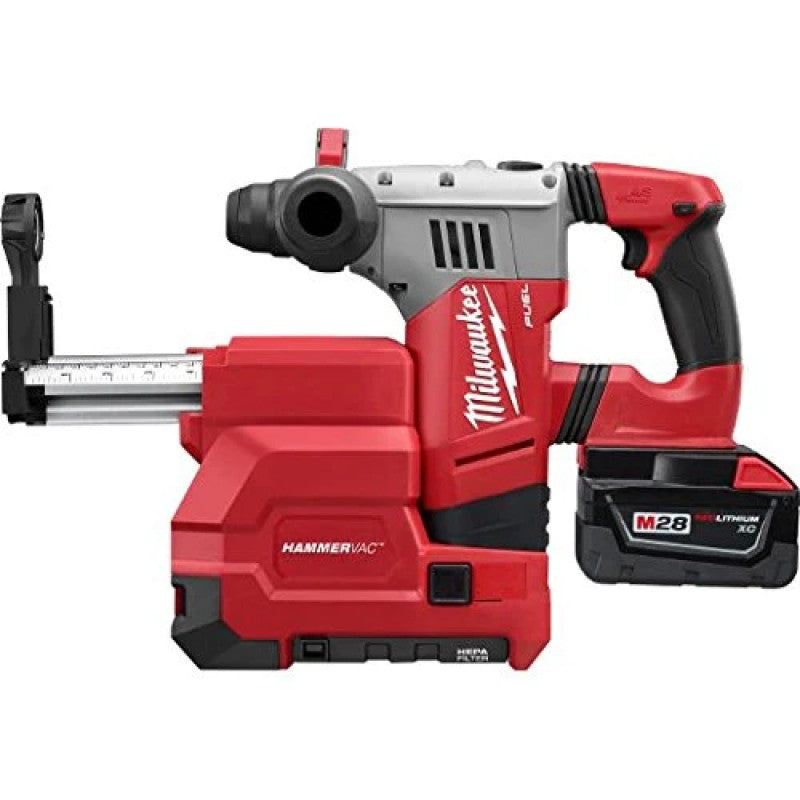 Milwaukee M28 Fuel 1-1/8″ SDS Plus Rotary Hammer 0757-22DE with De Kit