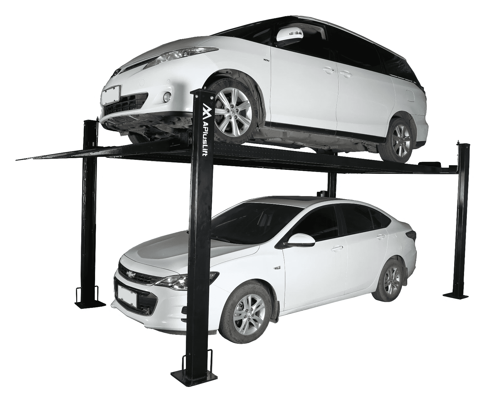 APlusLift HW-8S 8000LB 4-Post Portable Storage Service Car Lift / 3 Year Warranty