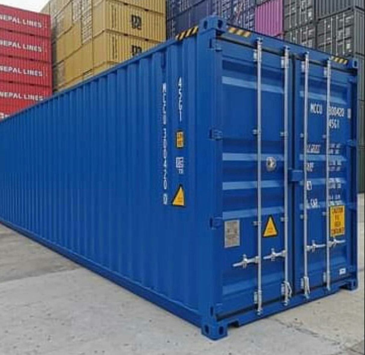 40FT New Blue Cargo Shipping Container for Sale | Secure Industrial Storage Container