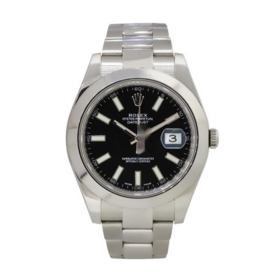 Rolex 116300 Datejust Stainless Steel Black Dial Watch - Image 2