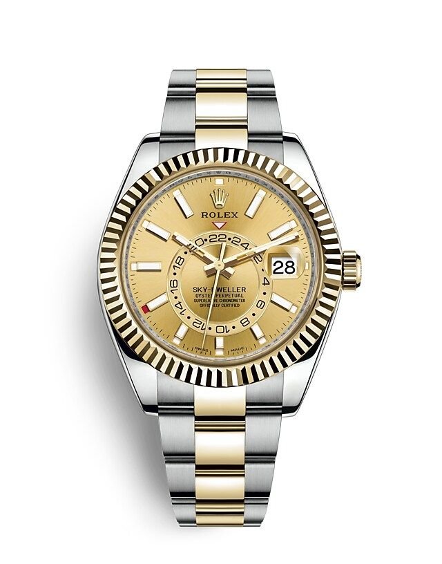 Rolex SKY-DWELLER Oyster, 42 mm, Oystersteel and yellow gold