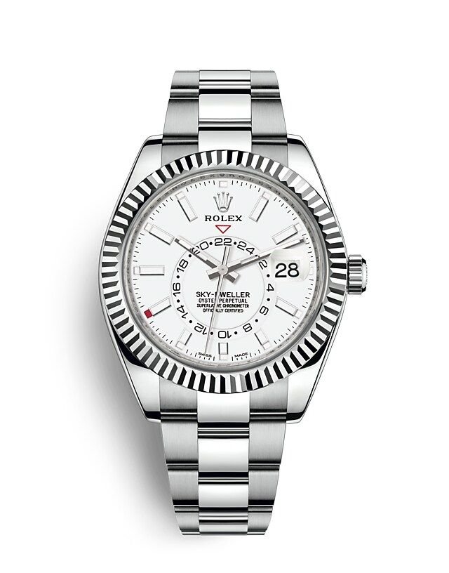 Rolex SKY-DWELLER Oyster, 42 mm, Oystersteel and white gold