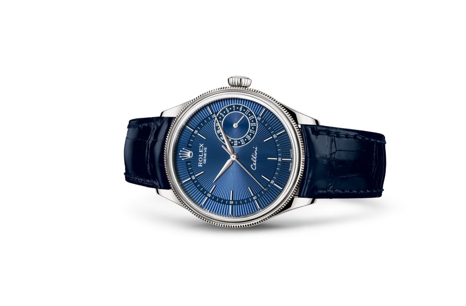 Rolex CELLINI DATE 39 mm, 18 kt white gold, polished finish - Image 3