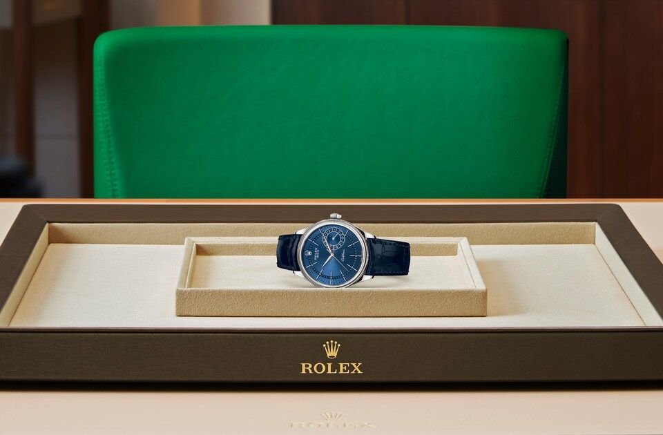 Rolex CELLINI DATE 39 mm, 18 kt white gold, polished finish - Image 5