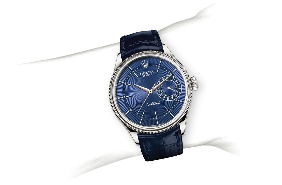 Rolex CELLINI DATE 39 mm, 18 kt white gold, polished finish - Image 6