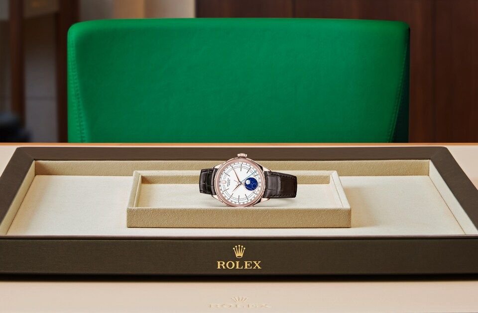 Rolex CELLINI MOONPHASE 39 mm, 18 kt Everose gold, polished finish - Image 5