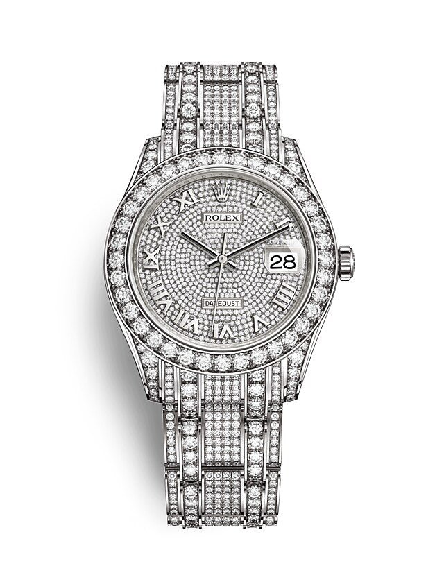 Rolex PEARLMASTER 39 Oyster, 39 mm, white gold and diamonds