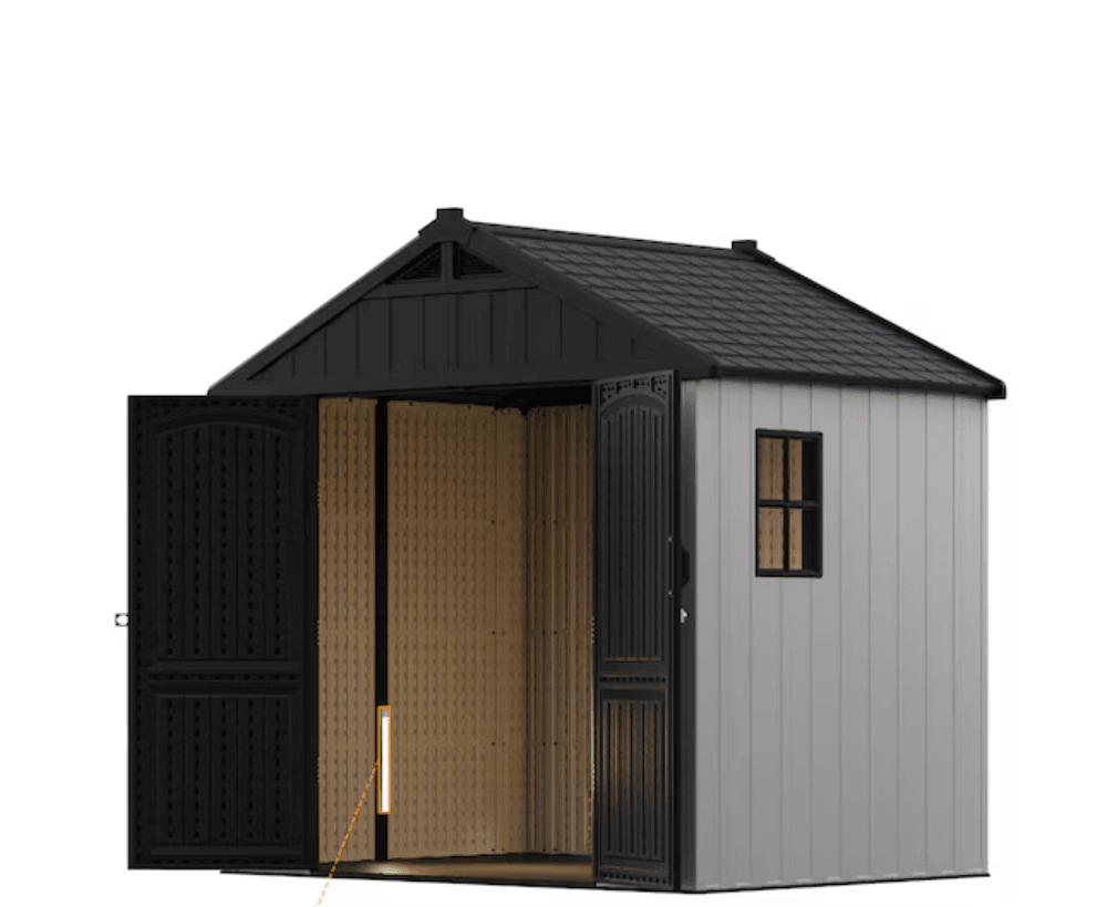 Patiowell 8-ft x 6-ft Kick-it Resin Storage Shed (Floor Included)